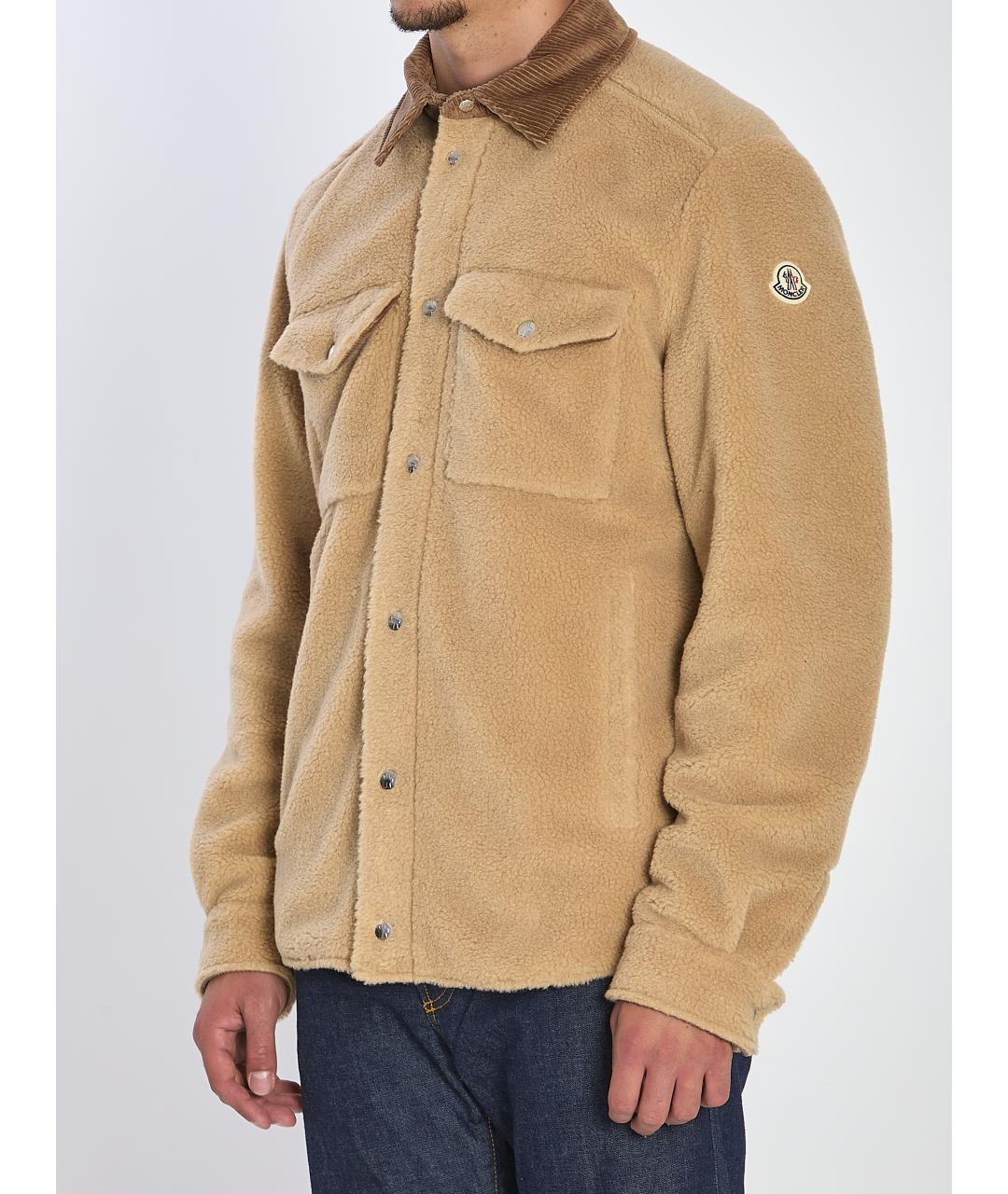 MONCLER Бежевая кэжуал рубашка, фото 3