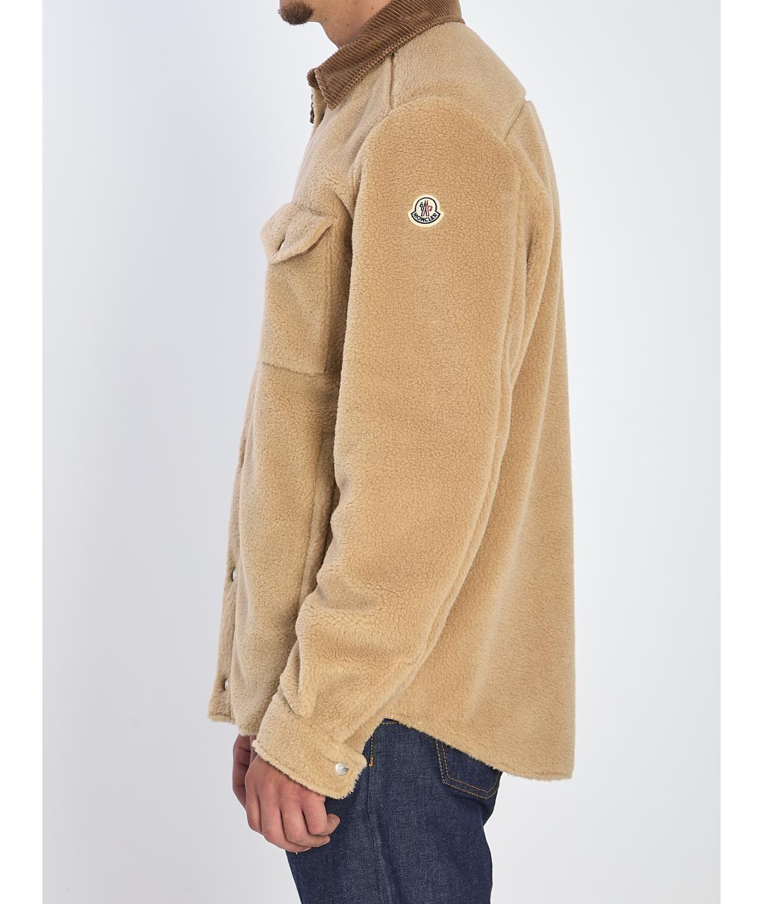 MONCLER Бежевая кэжуал рубашка, фото 4