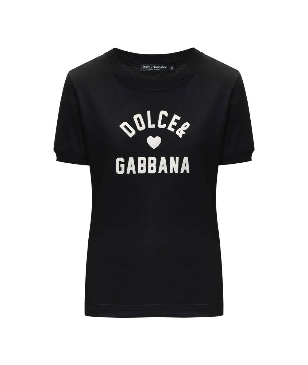 DOLCE&GABBANA Черная хлопковая футболка, фото 1