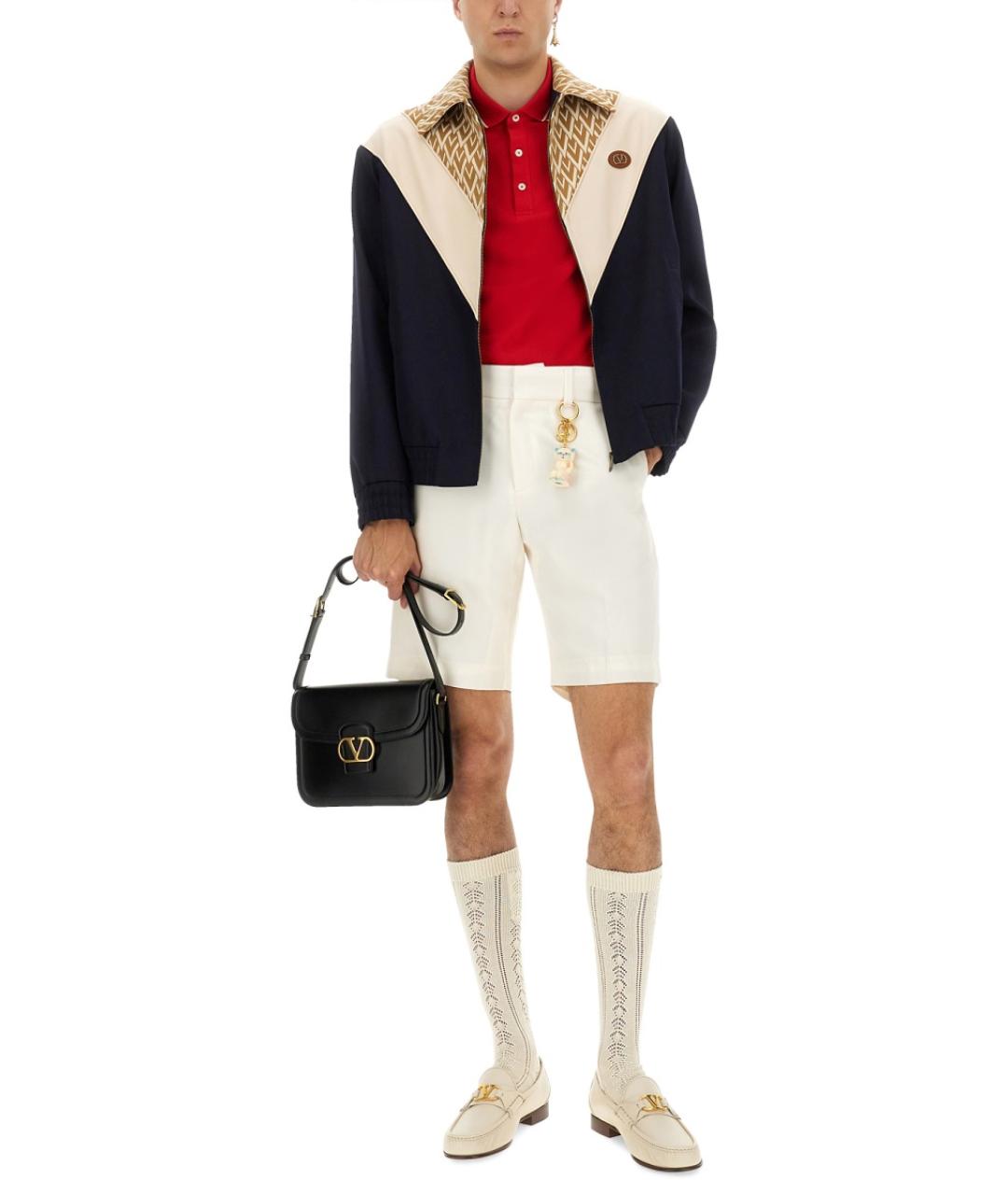 VALENTINO Красное хлопковое поло с коротким рукавом, фото 3