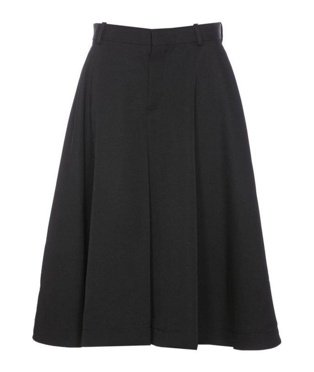 BOTTEGA VENETA Черная шерстяная юбка миди, фото 1