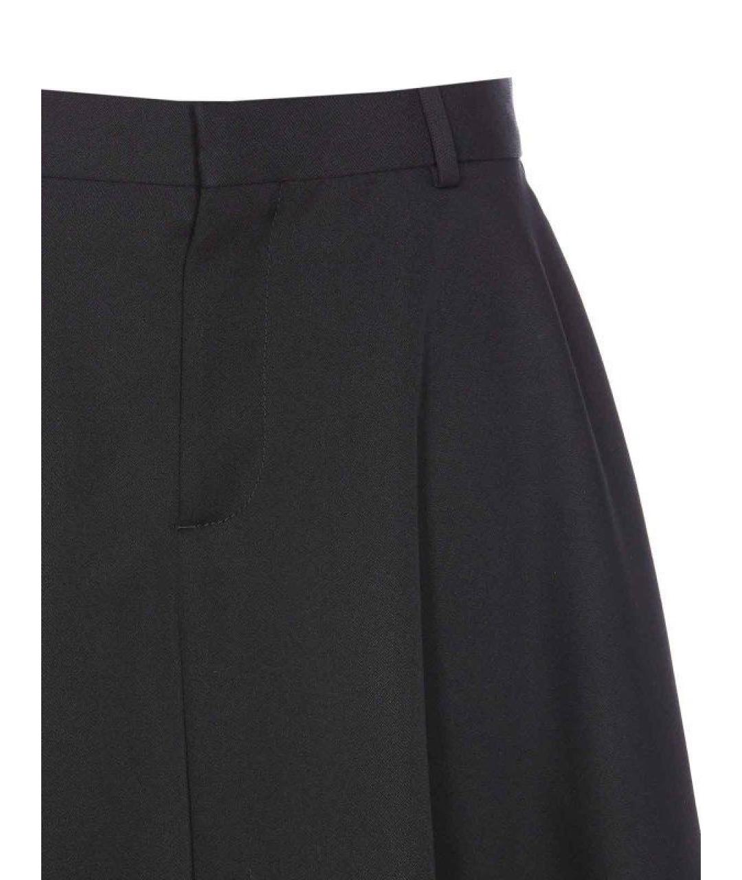 BOTTEGA VENETA Черная шерстяная юбка миди, фото 4