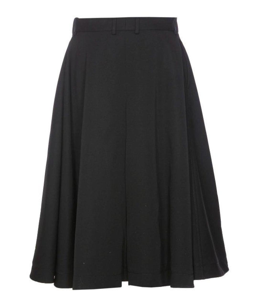 BOTTEGA VENETA Черная шерстяная юбка миди, фото 2