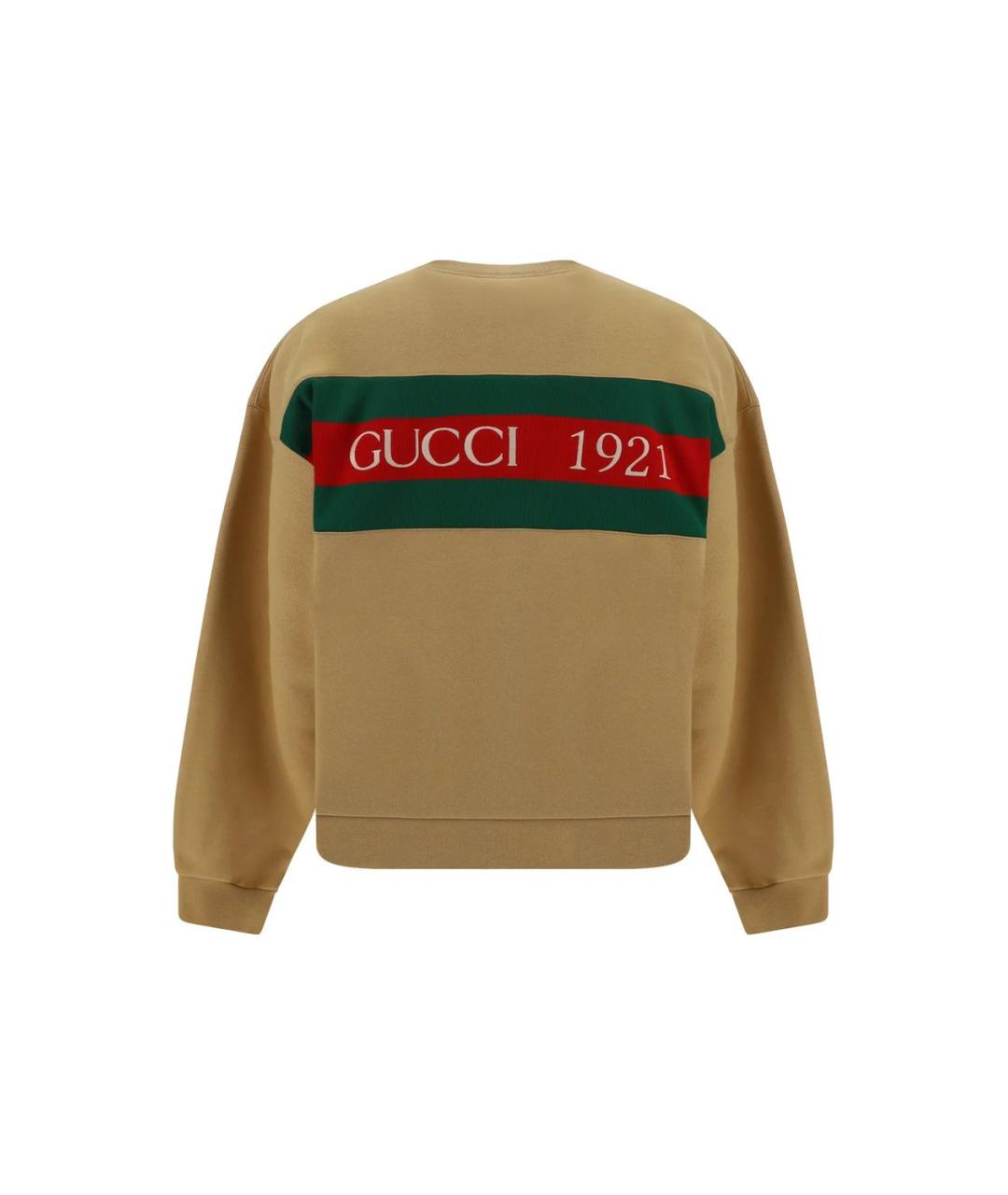 GUCCI Бежевый хлопковый джемпер / свитер, фото 2