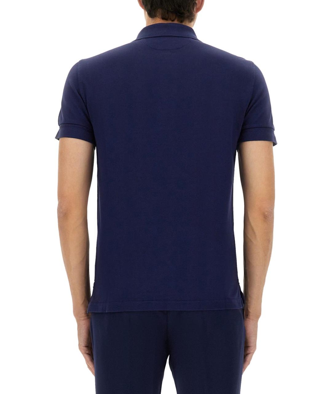 TOM FORD Темно-синяя хлопковая футболка, фото 3