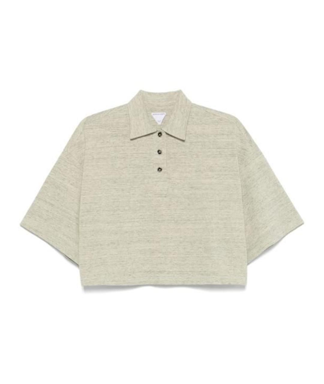 BOTTEGA VENETA Бежевая хлопковая футболка, фото 1