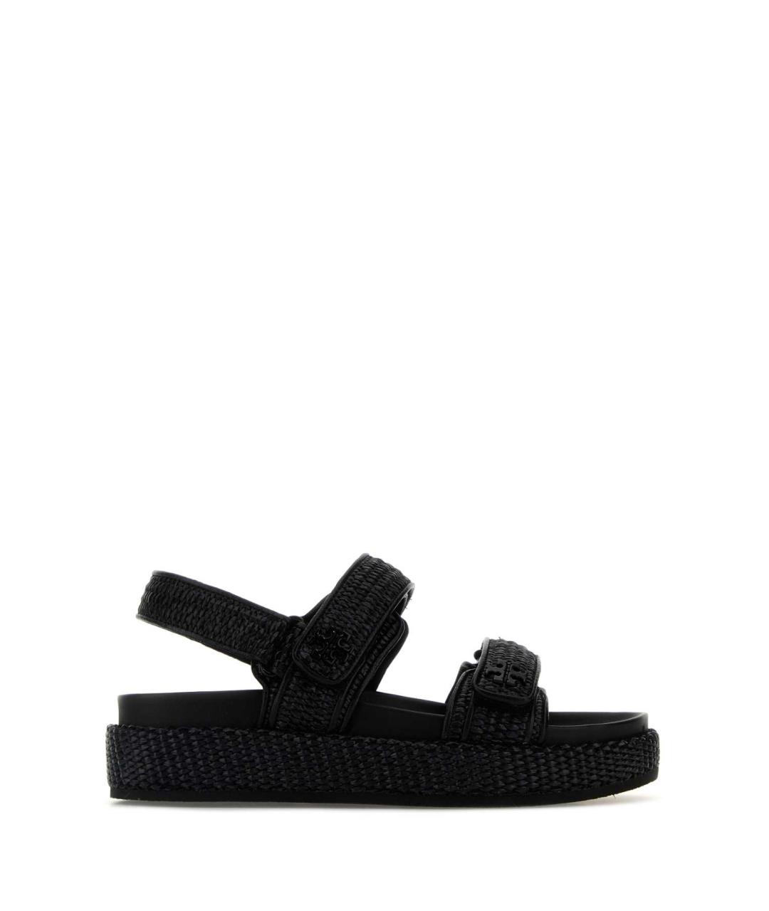 TORY BURCH Черные текстильные сандалии, фото 1