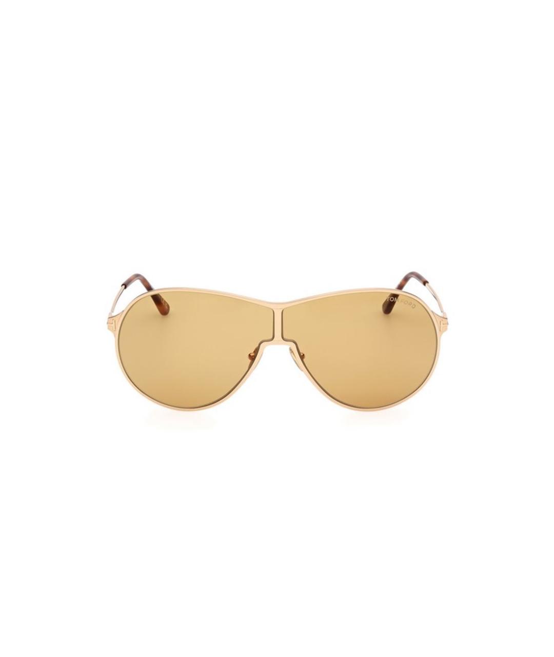 TOM FORD Золотые металлические солнцезащитные очки, фото 3
