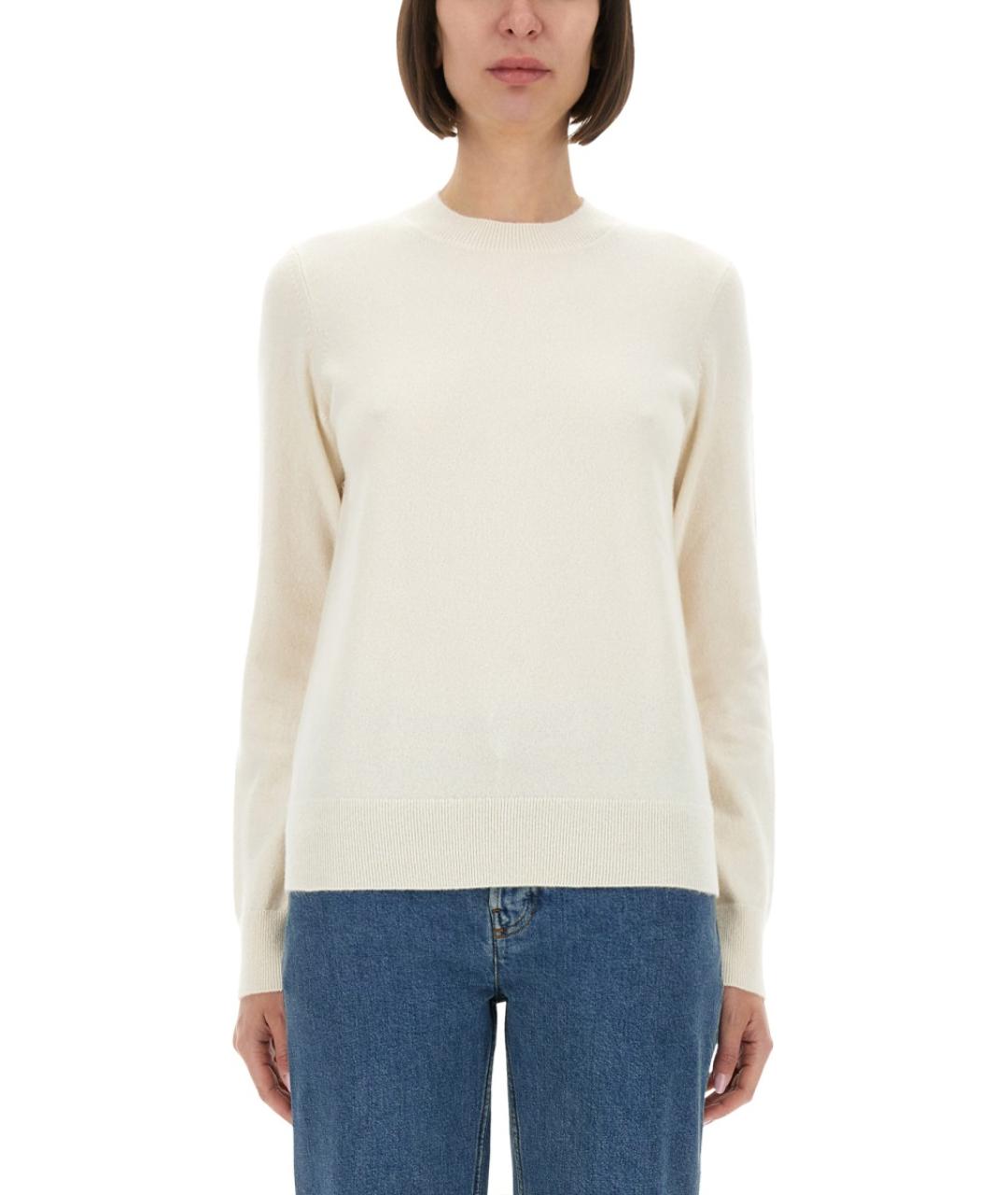 BURBERRY Белый кашемировый джемпер / свитер, фото 5