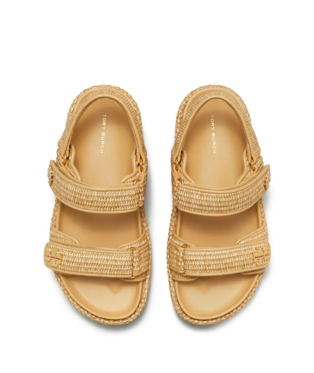 TORY BURCH Бежевые сандалии, фото 4