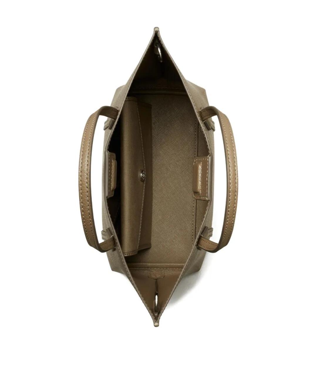 TORY BURCH Бежевая кожаная сумка тоут, фото 4