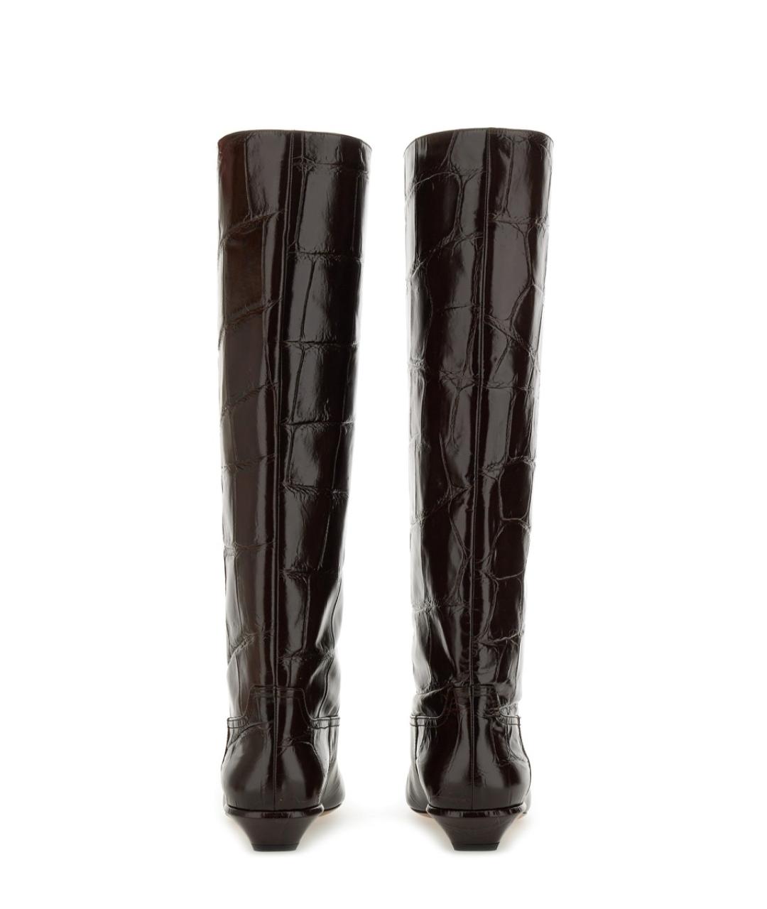 PARIS TEXAS Коричневые сапоги из лакированной кожи, фото 3