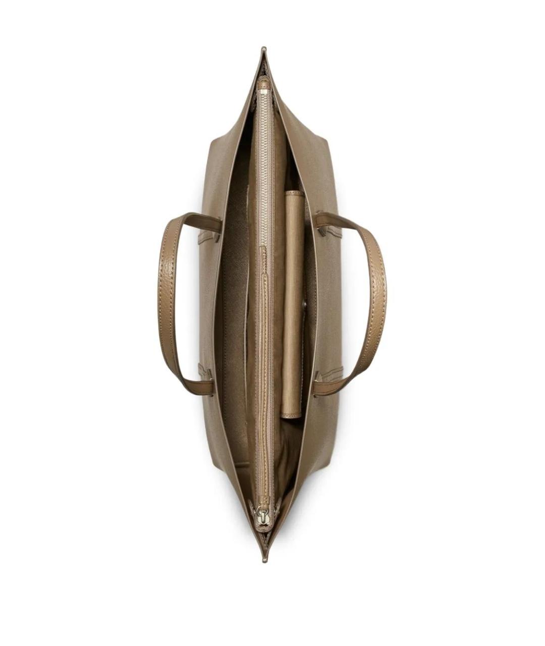 TORY BURCH Бежевая кожаная сумка тоут, фото 3