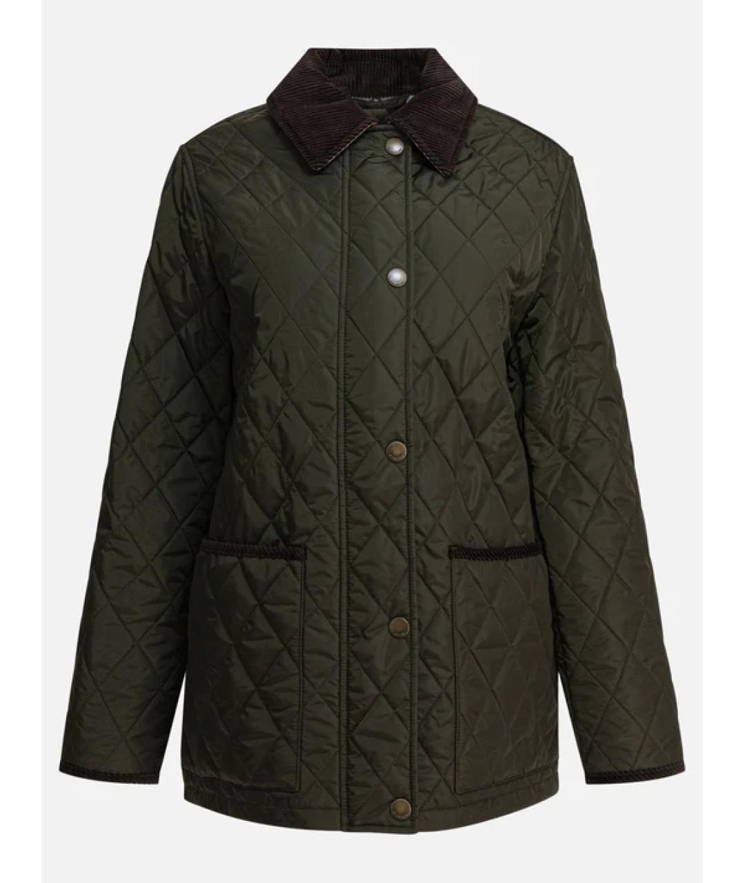 BURBERRY Зеленая полиэстеровая куртка, фото 6