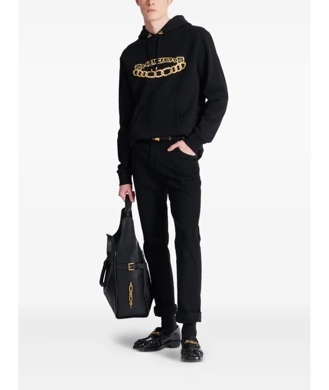 BALMAIN Черные хлопковые джинсы скинни, фото 2