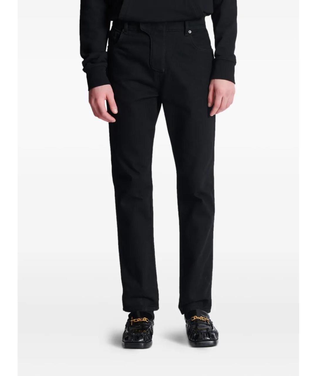 BALMAIN Черные хлопковые джинсы скинни, фото 3