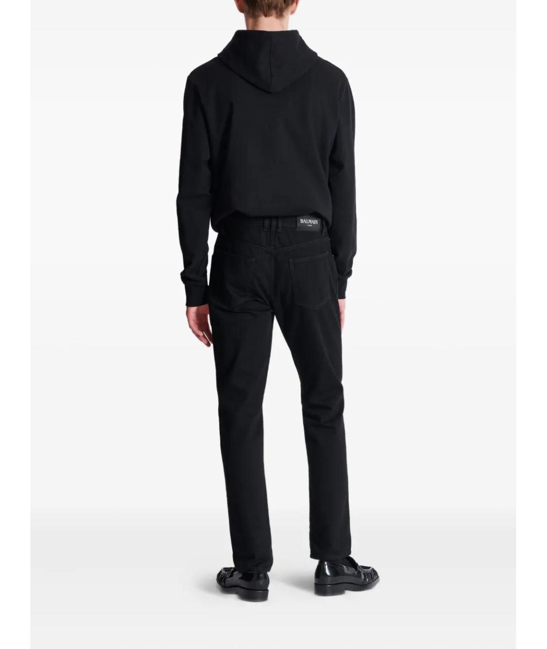 BALMAIN Черные хлопковые джинсы скинни, фото 4