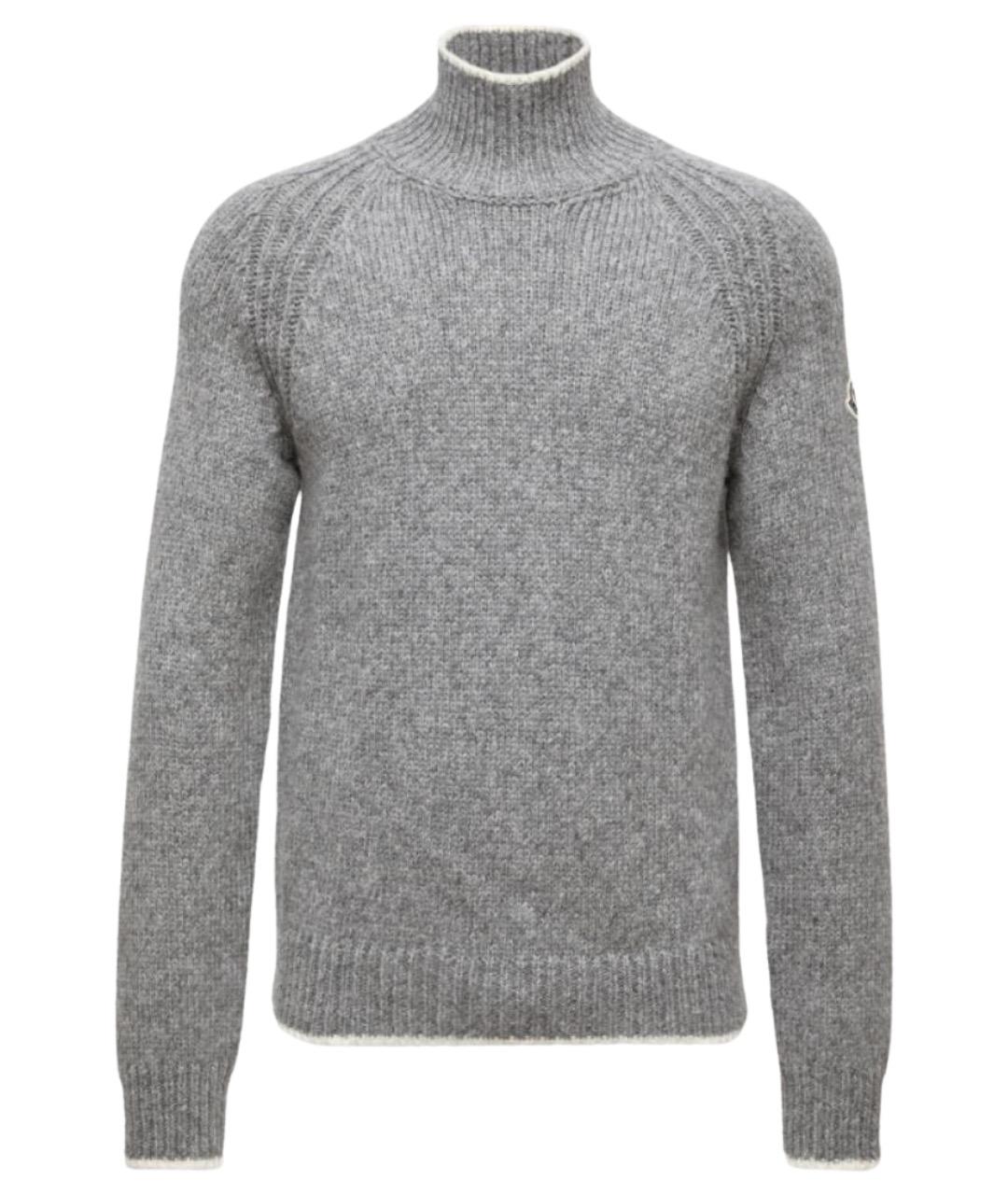 MONCLER Серый шерстяной джемпер / свитер, фото 1