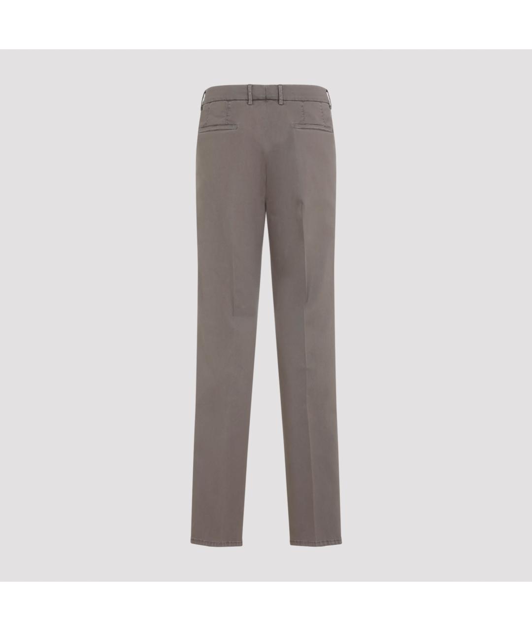 BRUNELLO CUCINELLI Бежевые хлопковые повседневные брюки, фото 2