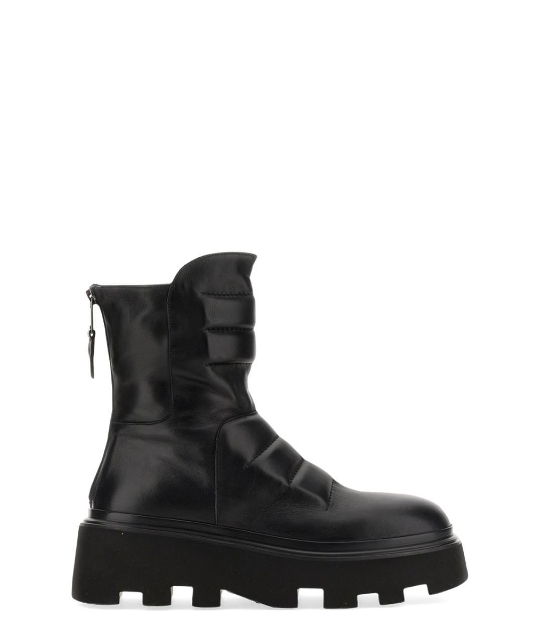 ELENA IACHI Черные кожаные ботинки, фото 1