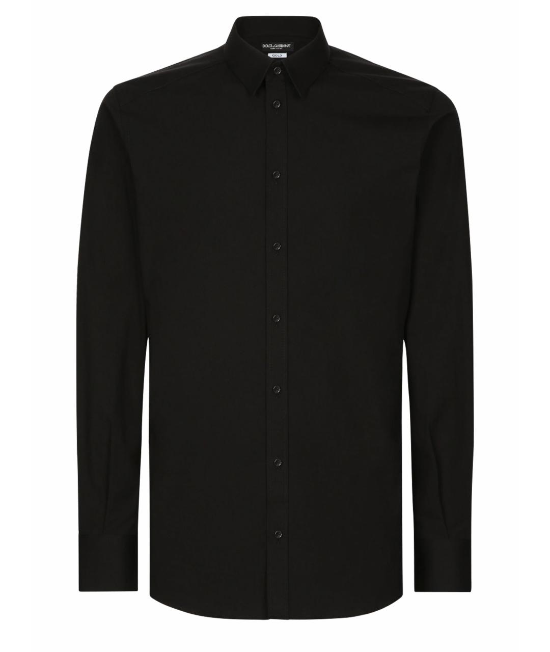 DOLCE&GABBANA Черная хлопковая кэжуал рубашка, фото 1