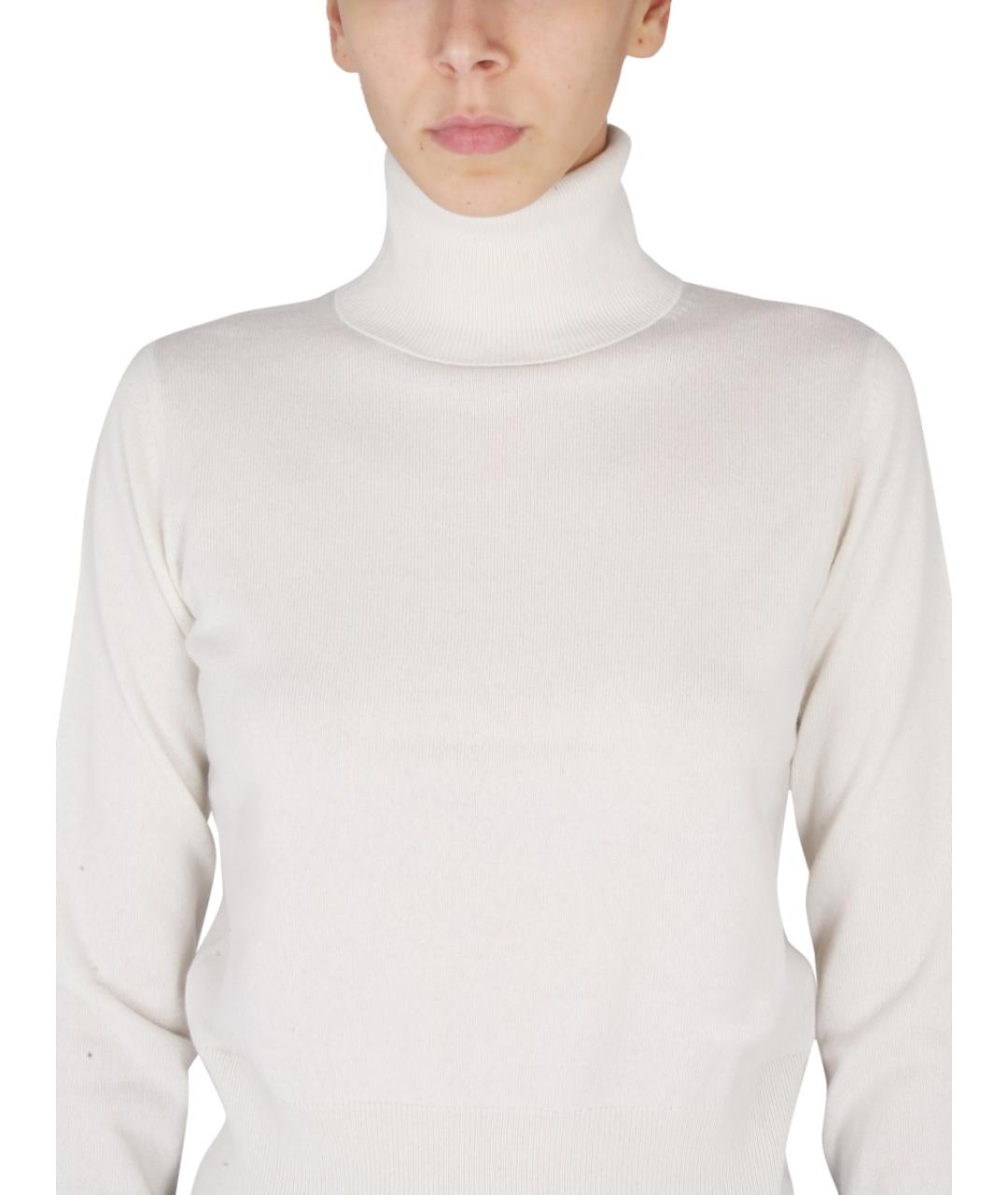 BALLANTYNE Белый кашемировый джемпер / свитер, фото 4