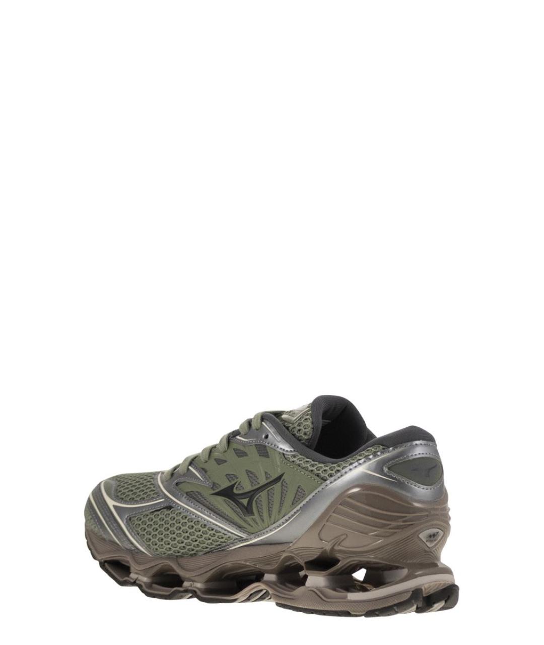 MIZUNO Зеленые текстильные низкие кроссовки / кеды, фото 3