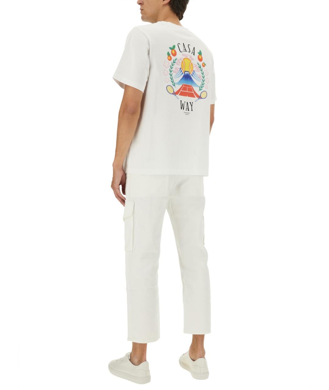 CASABLANCA Белая хлопковая футболка, фото 3