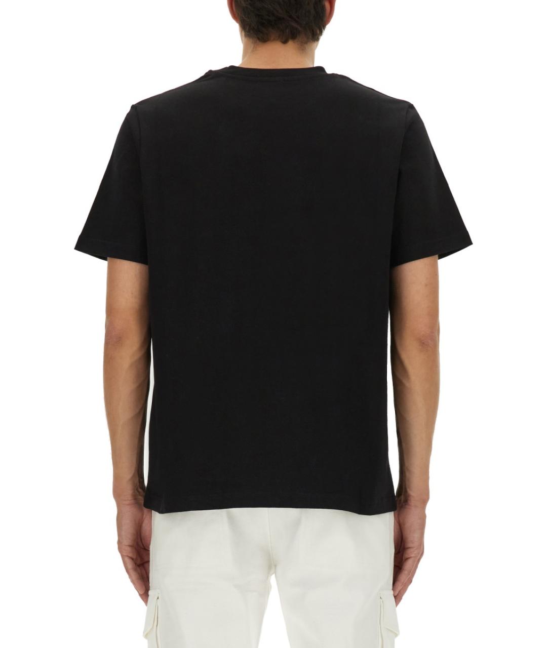 CASABLANCA Черная хлопковая футболка, фото 4