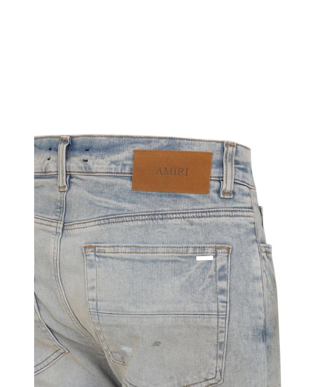 AMIRI Голубые хлопковые джинсы скинни, фото 3