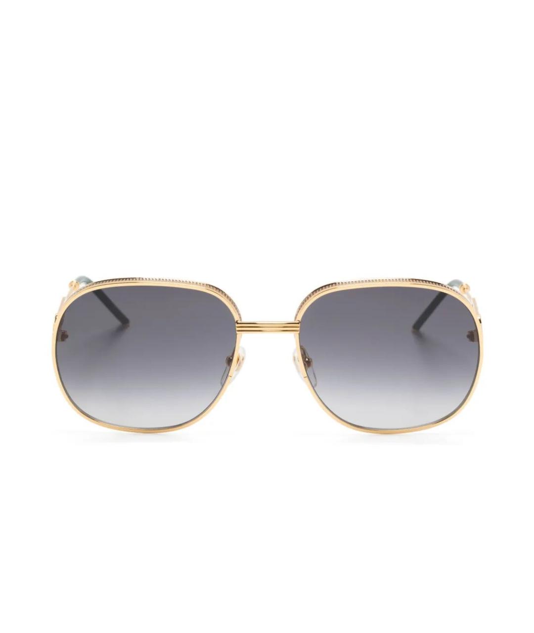 CASABLANCA Золотые металлические солнцезащитные очки, фото 1