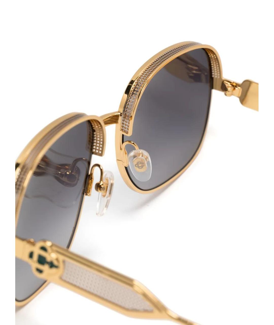 CASABLANCA Золотые металлические солнцезащитные очки, фото 3