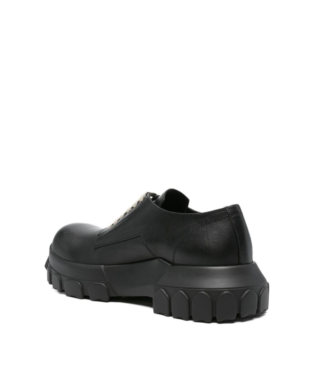 RICK OWENS Черные кожаные низкие ботинки, фото 3