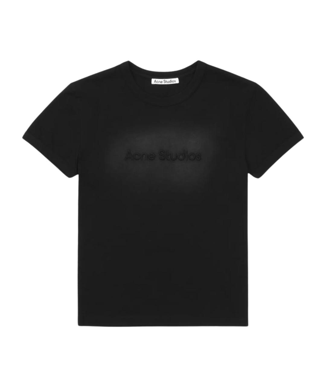 ACNE STUDIOS Черная хлопковая футболка, фото 1