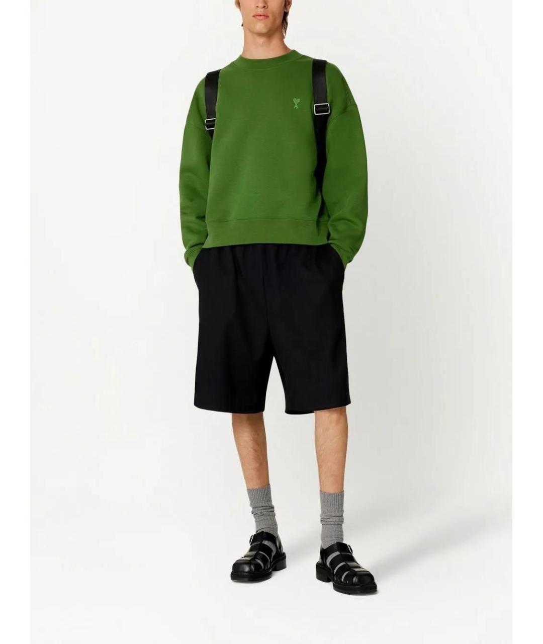 Ami Paris Черные шерстяные шорты, фото 2