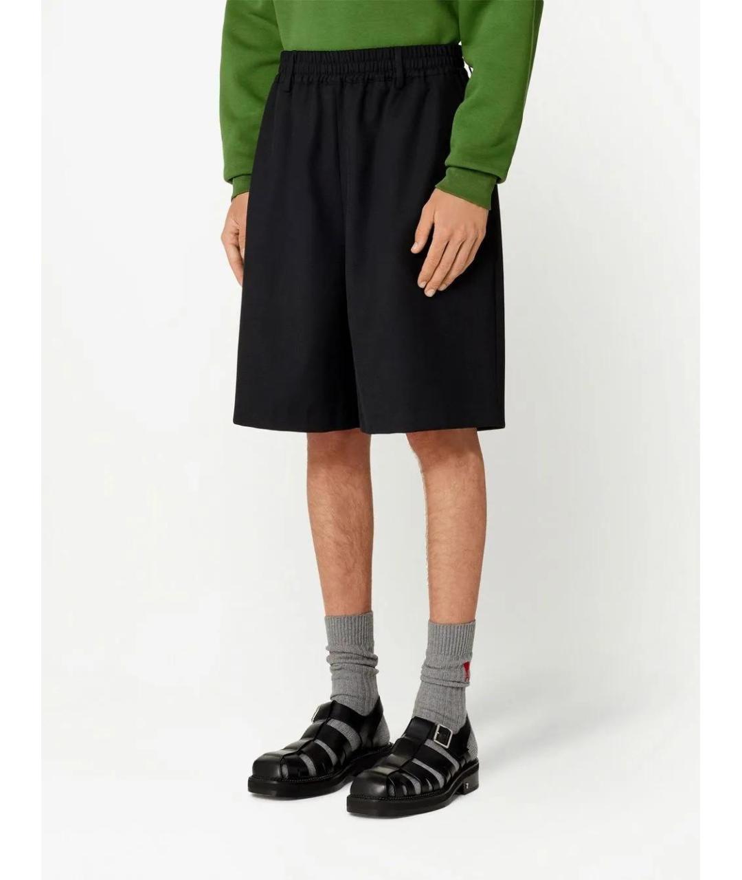 Ami Paris Черные шерстяные шорты, фото 5