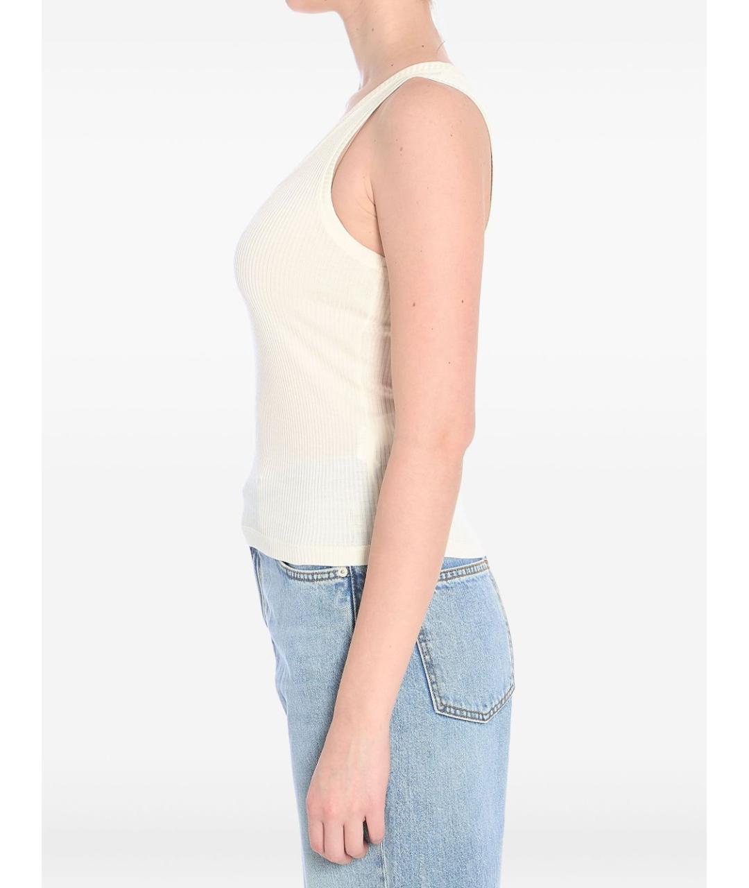 LOEWE Белая шелковая футболка, фото 3