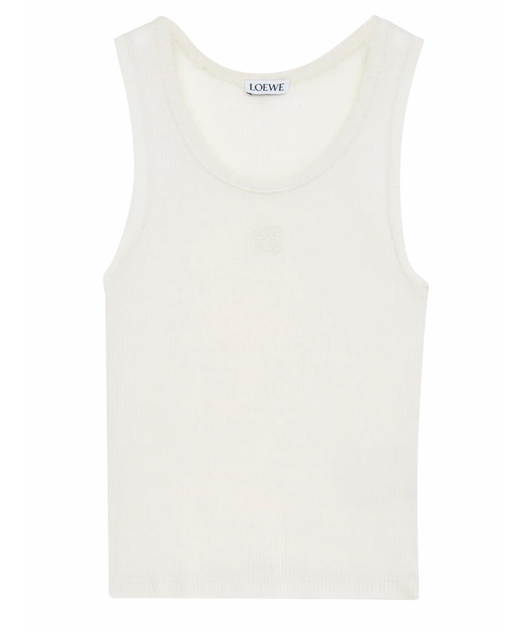 LOEWE Белая шелковая футболка, фото 1