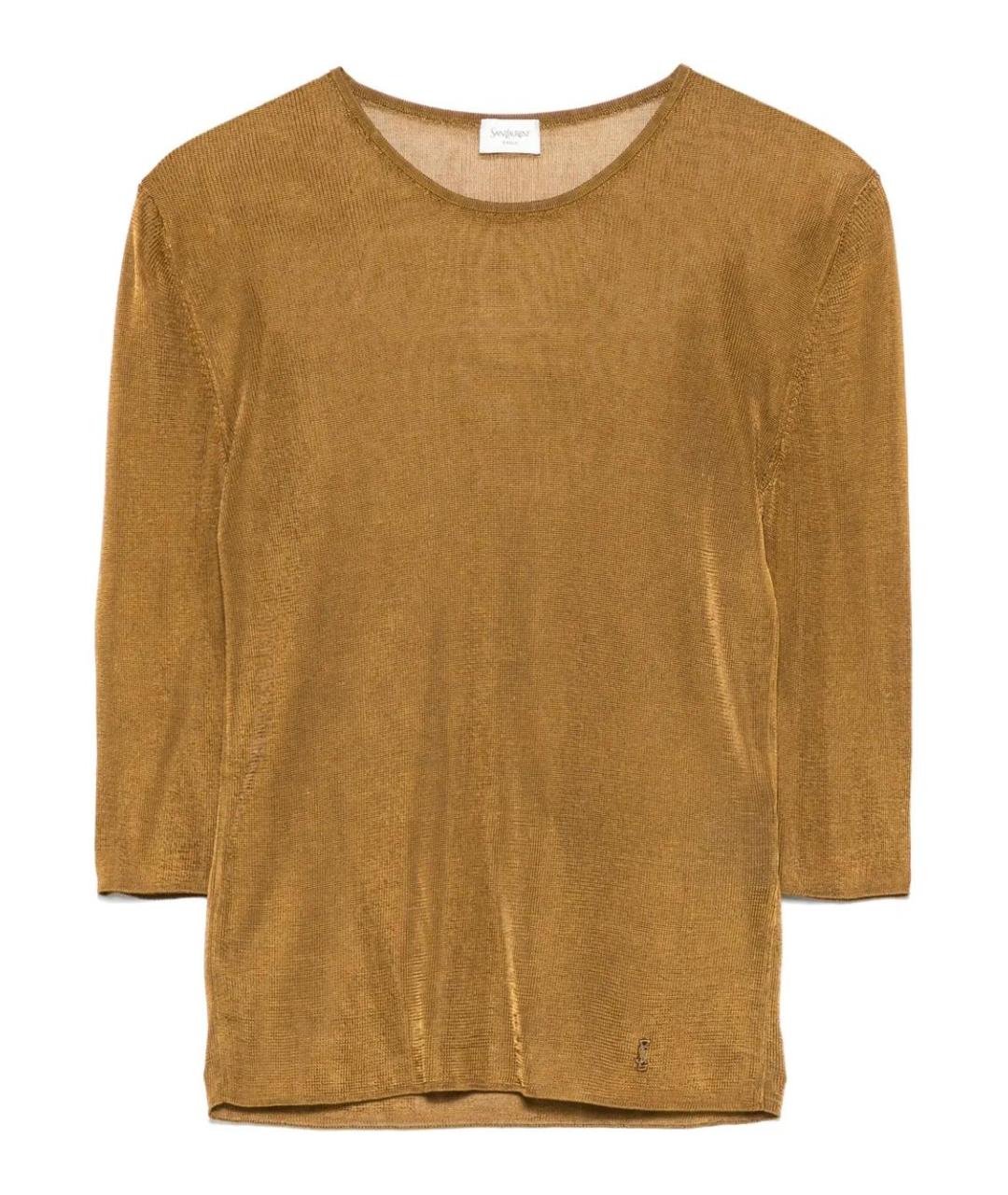 SAINT LAURENT Коричневая вискозная блузы, фото 1