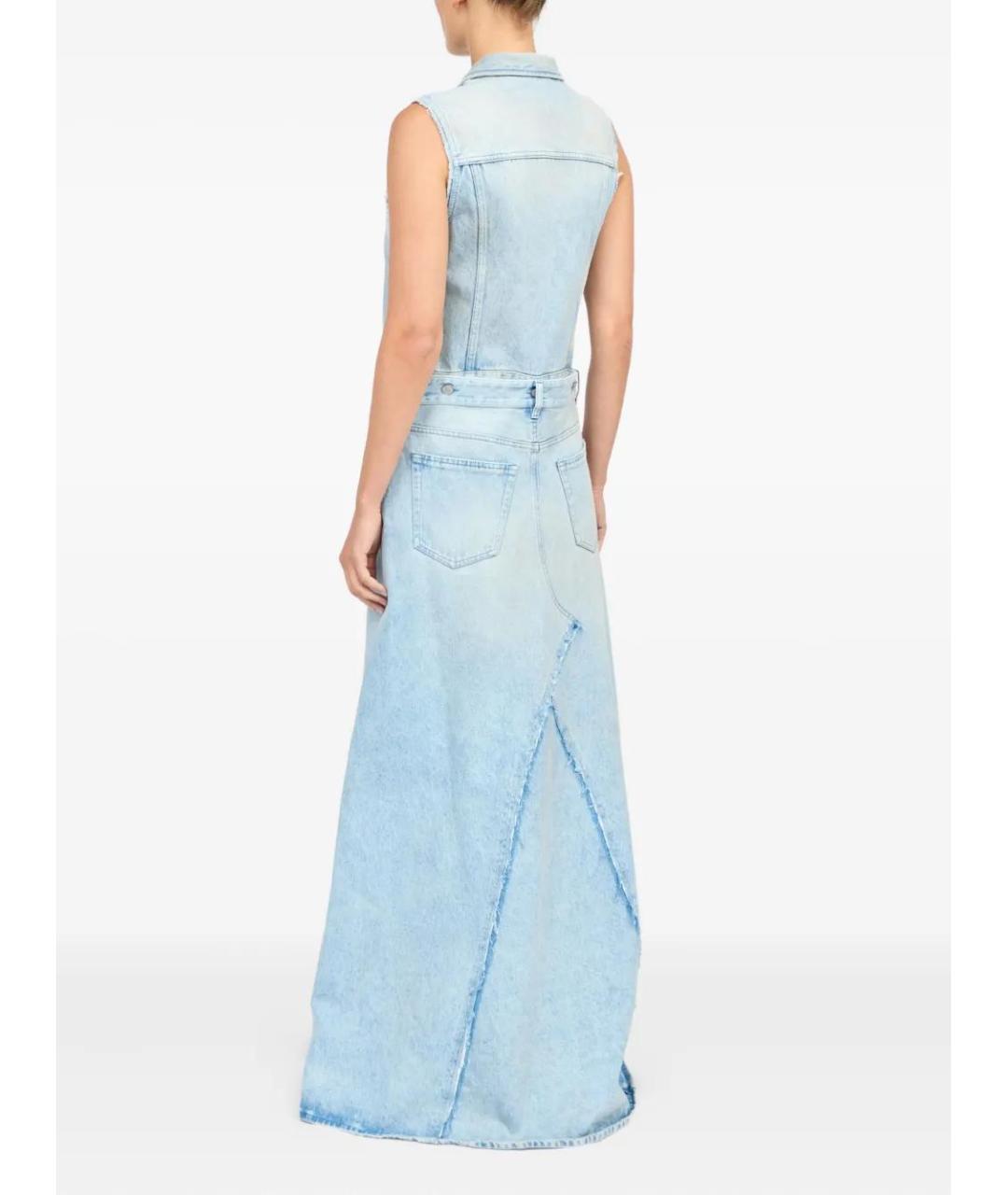 MM6 MAISON MARGIELA Синее хлопковое повседневное платье, фото 5