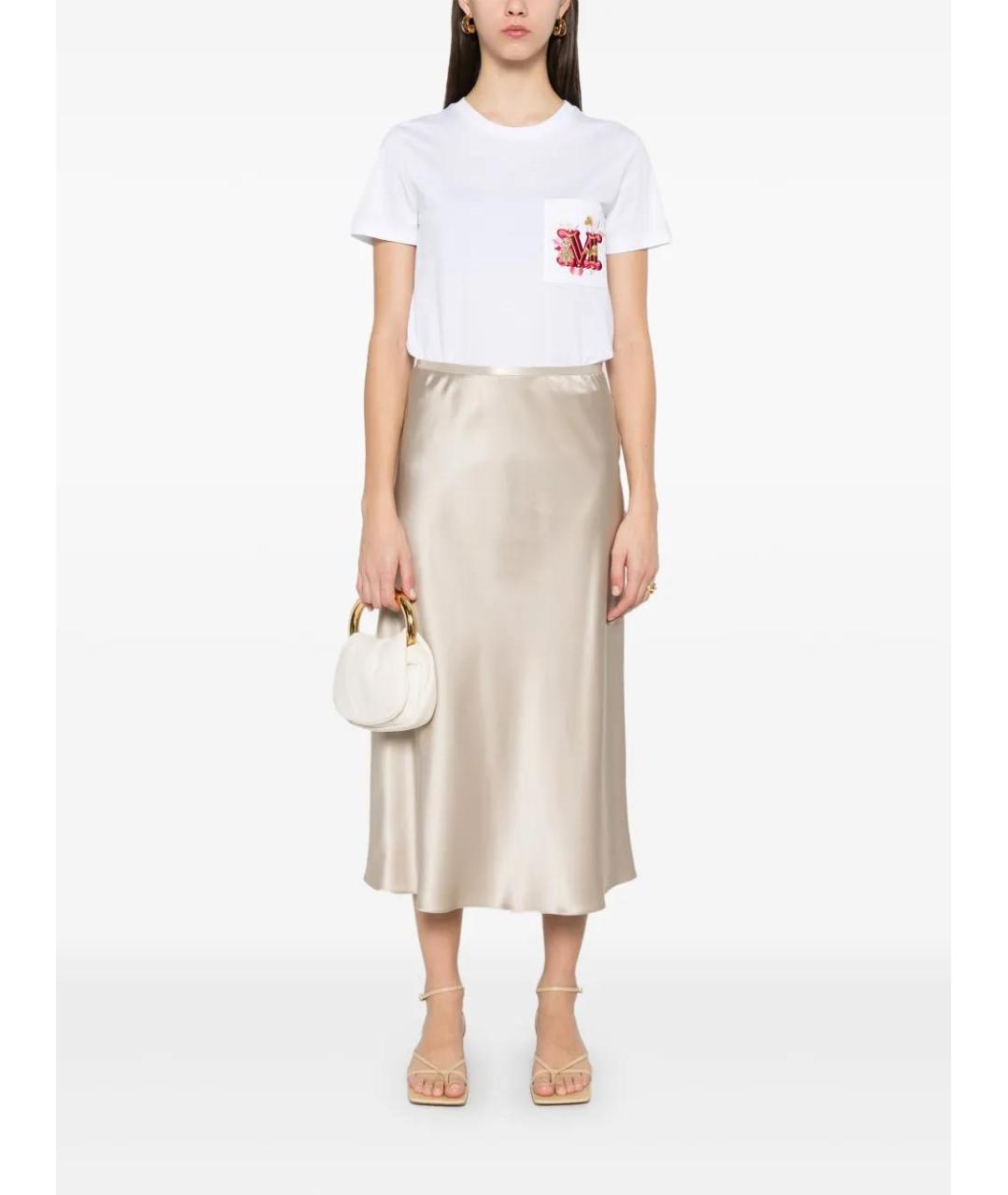 MAX MARA Белая хлопковая футболка, фото 2