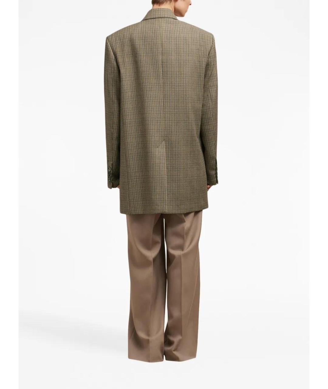 Ami Paris Коричневый шерстяной жакет/пиджак, фото 4