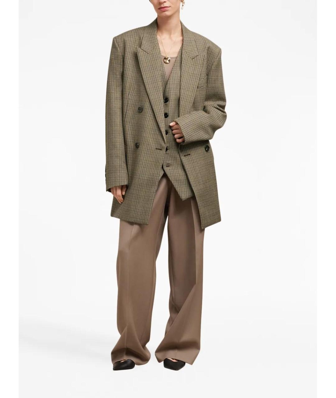 Ami Paris Коричневый шерстяной жакет/пиджак, фото 2