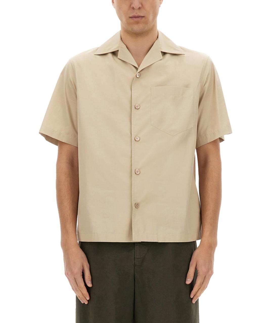 BURBERRY Бежевая хлопковая кэжуал рубашка, фото 2