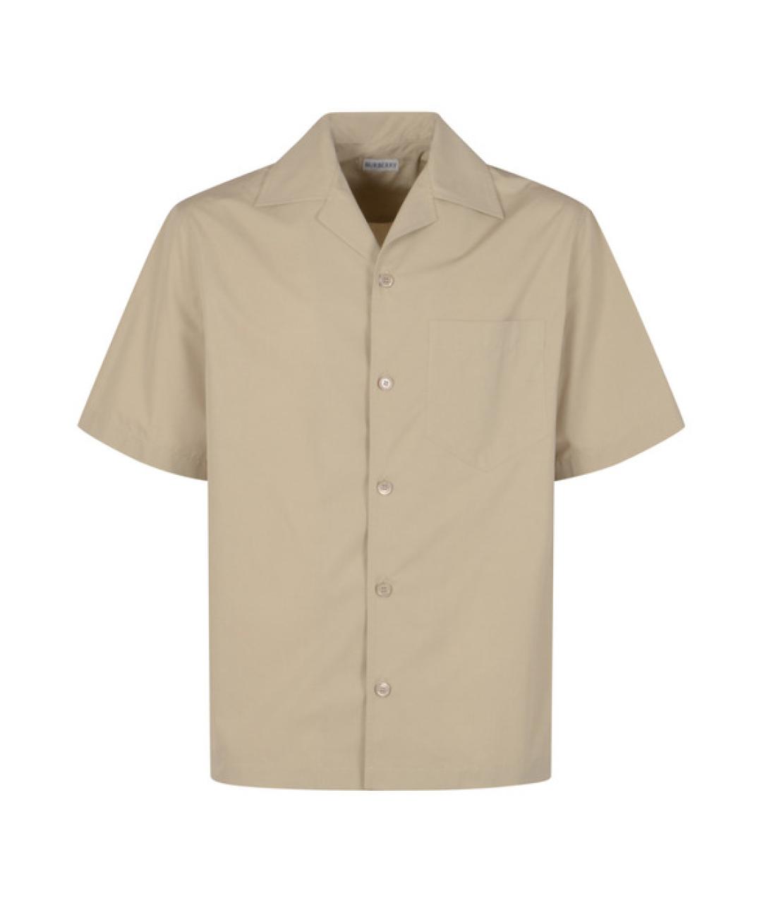 BURBERRY Бежевая хлопковая кэжуал рубашка, фото 1