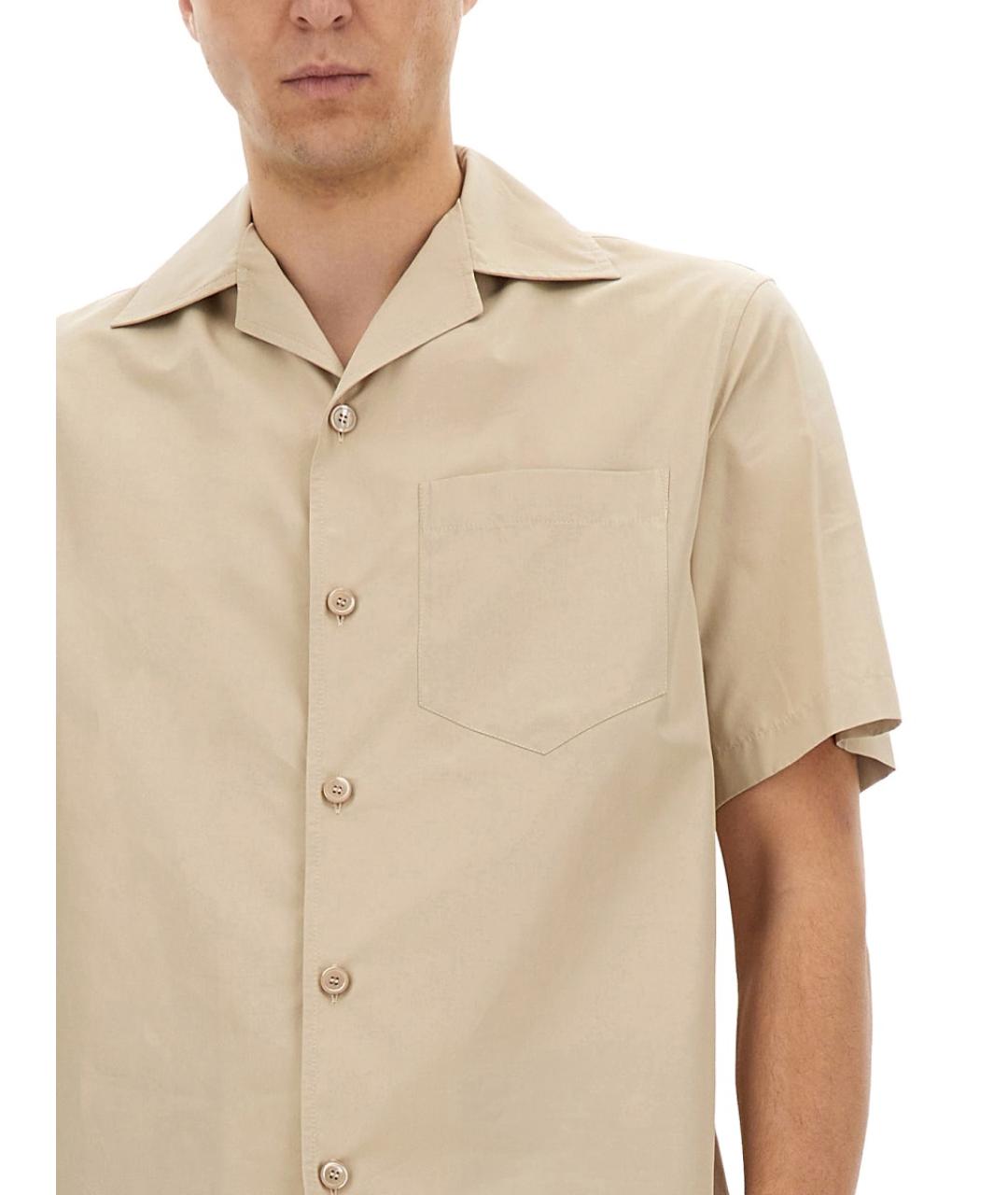 BURBERRY Бежевая хлопковая кэжуал рубашка, фото 5