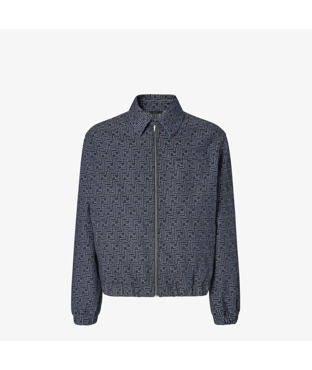 FENDI Синяя хлопковая куртка, фото 4