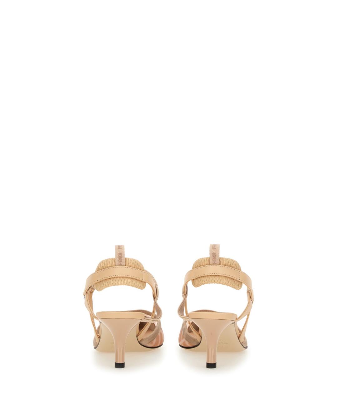 FENDI Розовые текстильные туфли, фото 3