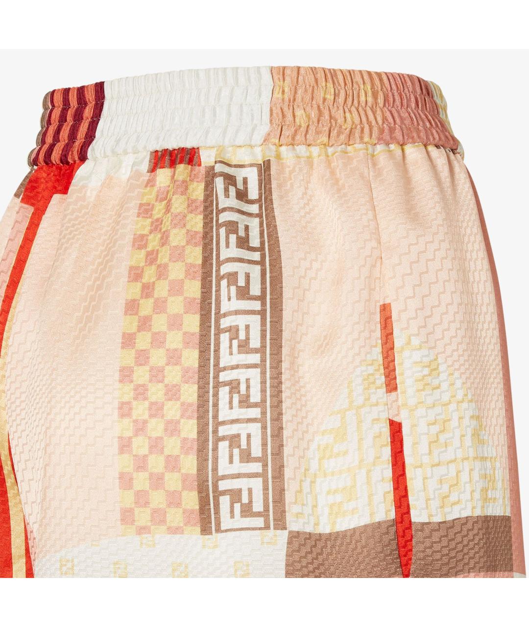 FENDI Мульти шелковые шорты, фото 3