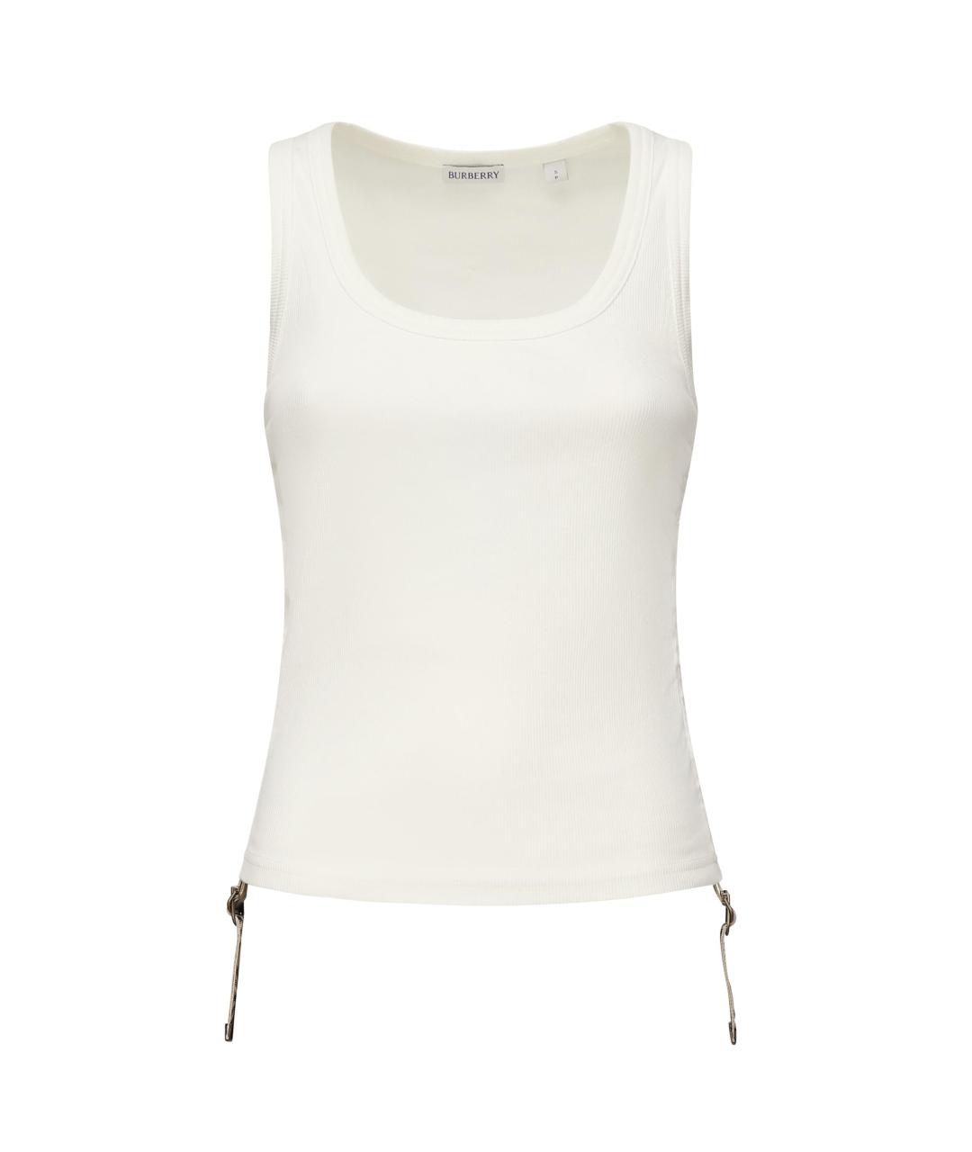 BURBERRY Белая хлопковая майка, фото 1